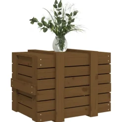 vidaXL Truhe Honigbraun 58x40,5x42 cm Massivholz Kiefer