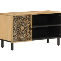 vidaXL TV-Schrank 80x31x46 cm Massivholz Mango
