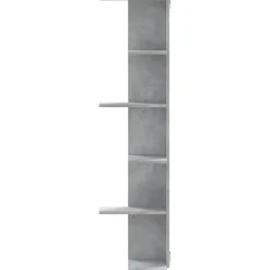 vidaXL Wand-Eckregal Betongrau 36,5x36,5x140 cm Holzwerkstoff