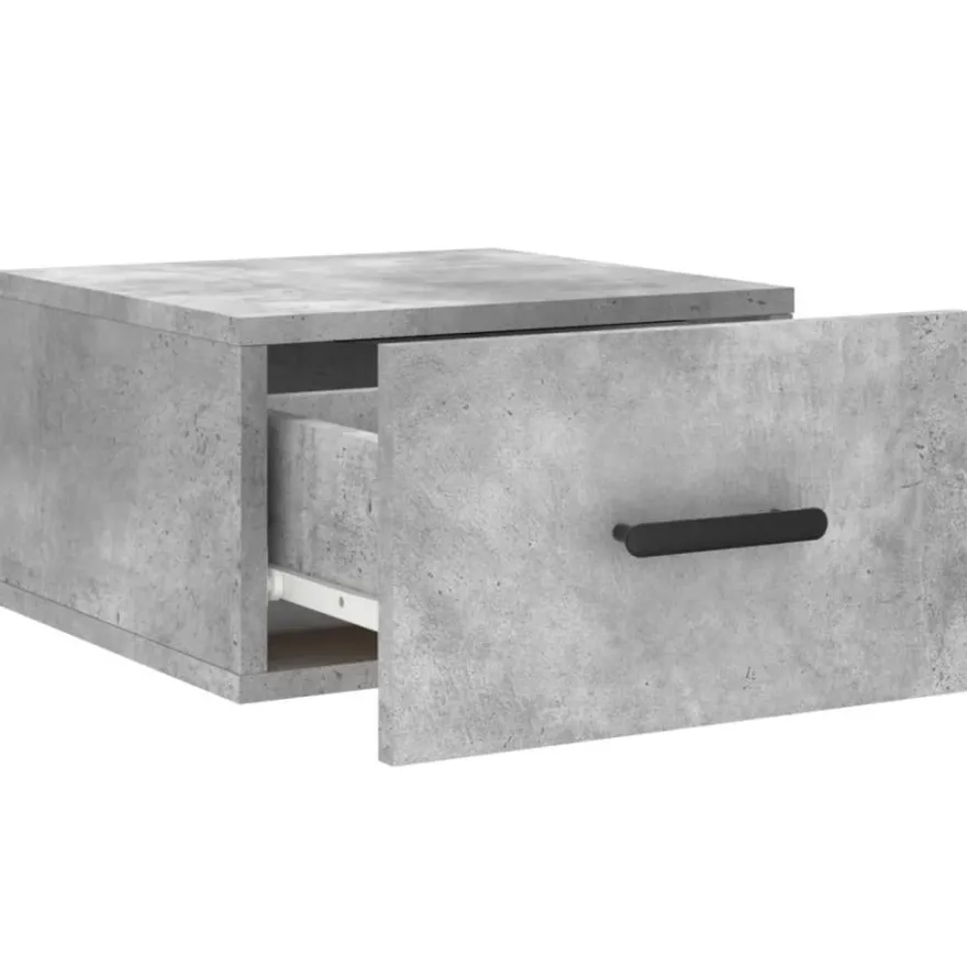 vidaXL Wand-Nachttisch Betongrau 35x35x20 cm