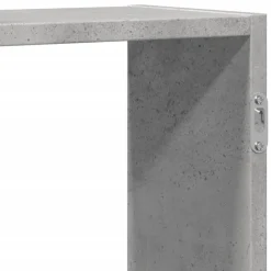 vidaXL Wandregal Betongrau 129x18x42 cm Holzwerkstoff