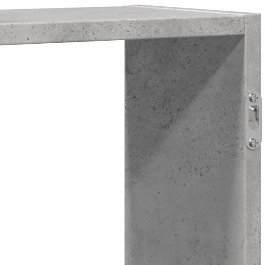 vidaXL Wandregal Betongrau 129x18x42 cm Holzwerkstoff