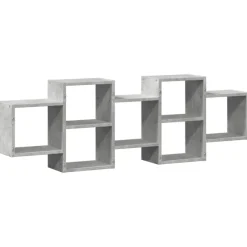 vidaXL Wandregal Betongrau 129x18x42 cm Holzwerkstoff