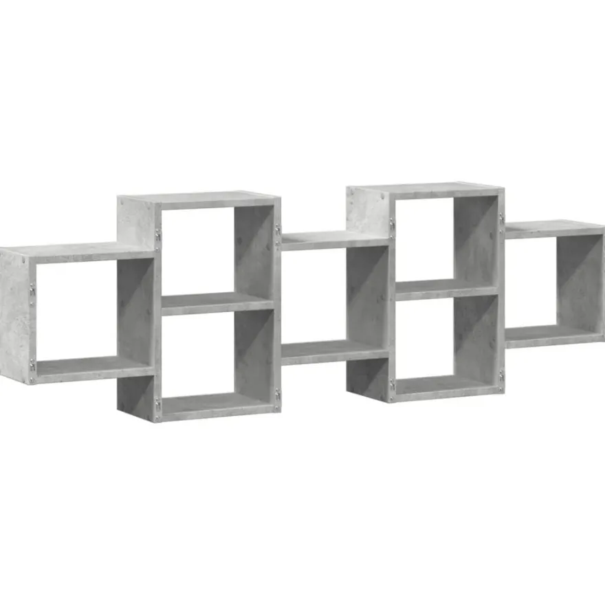 vidaXL Wandregal Betongrau 129x18x42 cm Holzwerkstoff