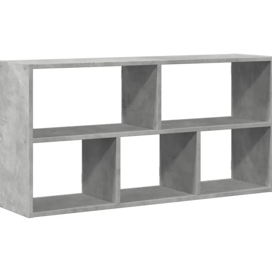 vidaXL Wandregal Betongrau 100x25x50 cm Holzwerkstoff