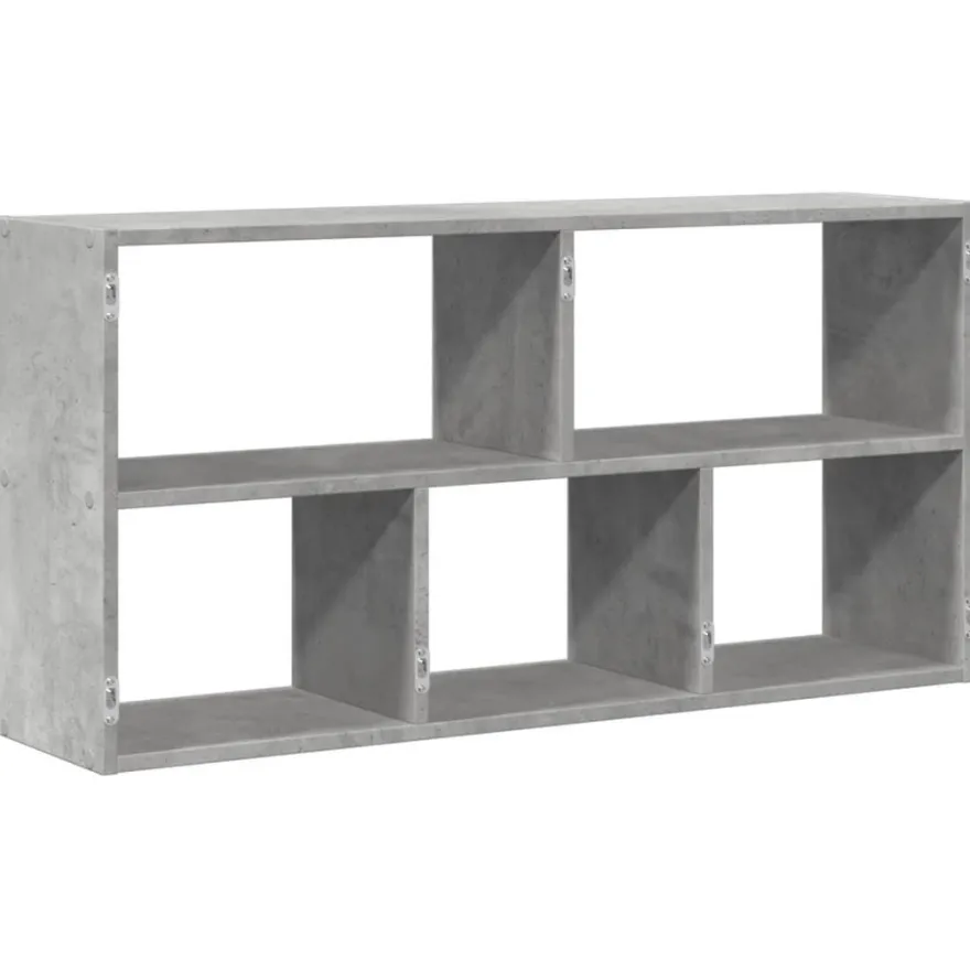 vidaXL Wandregal Betongrau 100x25x50 cm Holzwerkstoff