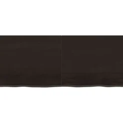 vidaXL Wandregal Dunkelbraun 120x50x(2-6)cm Massivholz Eiche Behandelt