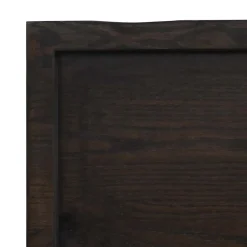 vidaXL Wandregal Dunkelbraun 120x50x(2-6)cm Massivholz Eiche Behandelt