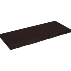vidaXL Wandregal Dunkelbraun 120x50x(2-6)cm Massivholz Eiche Behandelt