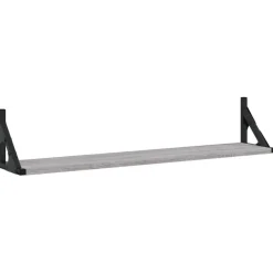 vidaXL Wandregale 2 Stk. Grau Sonoma 80x15x15,5 cm Holzwerkstoff