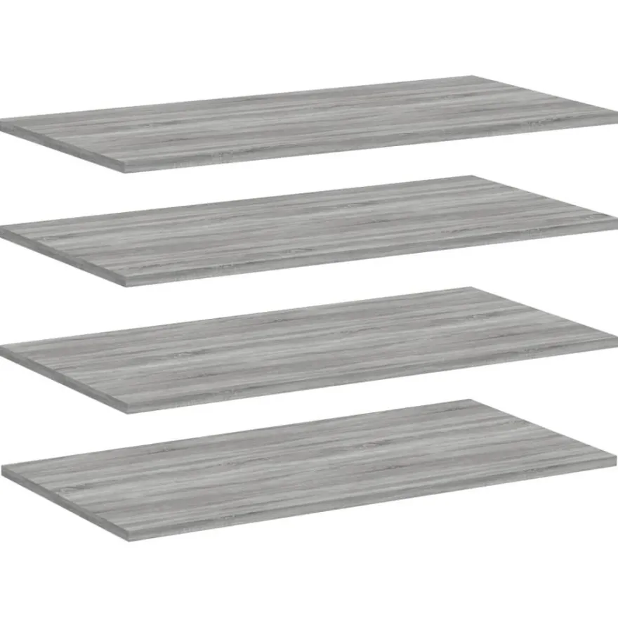 vidaXL Wandregale 4 Stk. Grau Sonoma 80x40x1,5 cm Holzwerkstoff
