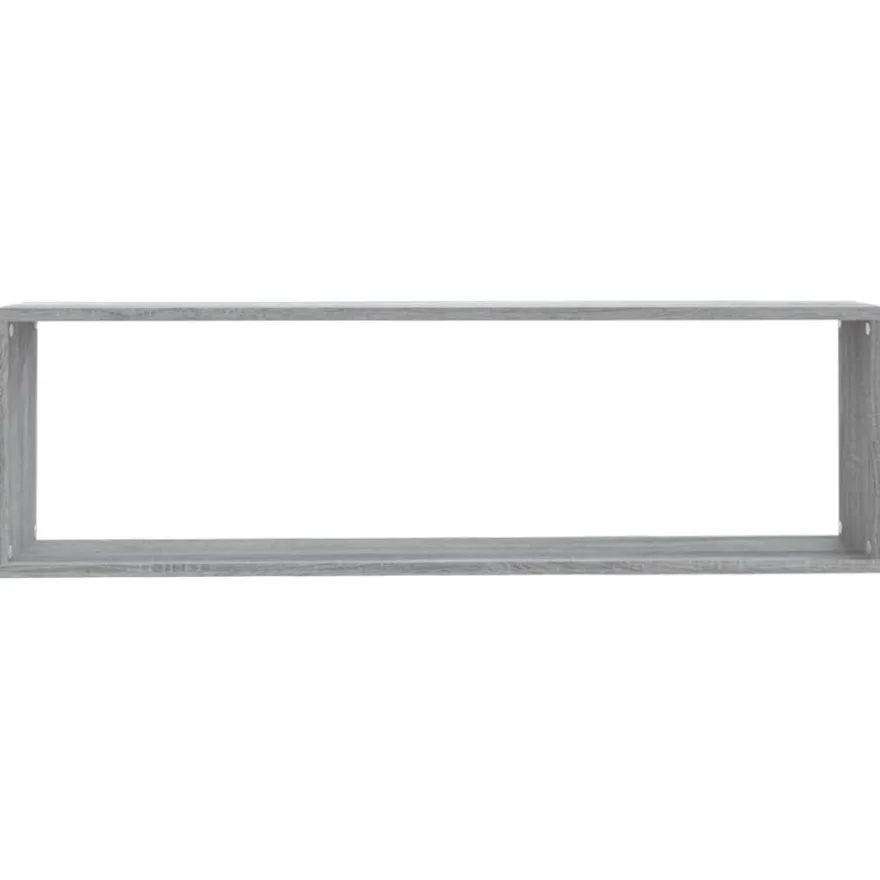 vidaXL Wandregale 4 Stk. Grau Sonoma 100x15x30 cm Holzwerkstoff