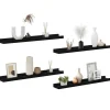 vidaXL Wandregale 4 Stk. Schwarz 60x9x3 cm