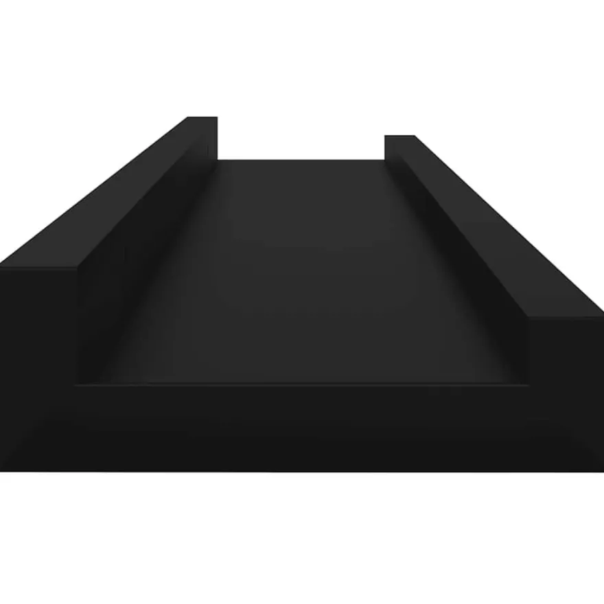 vidaXL Wandregale 4 Stk. Schwarz 60x9x3 cm
