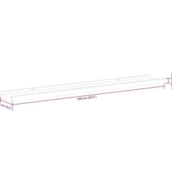 vidaXL Wandregale 2 Stk. Sonoma-Eiche 100x9x3 cm