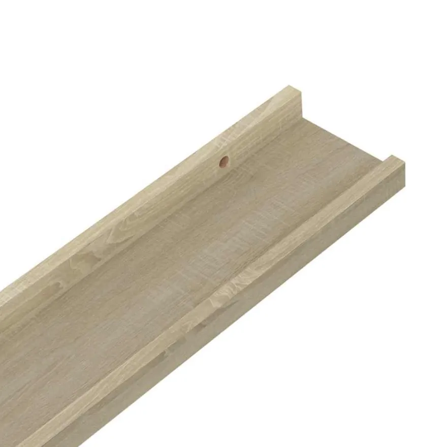 vidaXL Wandregale 2 Stk. Sonoma-Eiche 100x9x3 cm