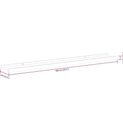 vidaXL Wandregale 4 Stk. Weiß 100x9x3 cm