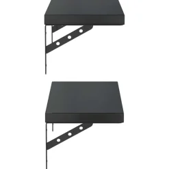 vidaXL Wandregale 2 Stk. 50x23,5 cm Schwarz Edelstahl