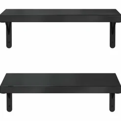 vidaXL Wandregale 2 Stk. 50x23,5 cm Schwarz Edelstahl