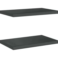 vidaXL Wandregale 2 Stk. 50x30 cm Schwarz Edelstahl