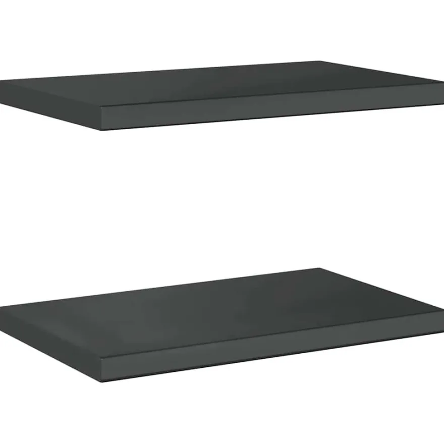 vidaXL Wandregale 2 Stk. 50x30 cm Schwarz Edelstahl