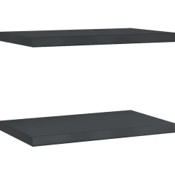 vidaXL Wandregale 2 Stk. 50x30 cm Schwarz Edelstahl