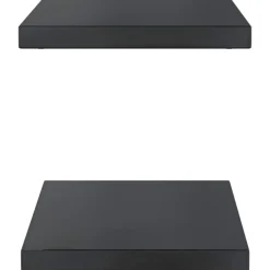 vidaXL Wandregale 2 Stk. 50x30 cm Schwarz Edelstahl