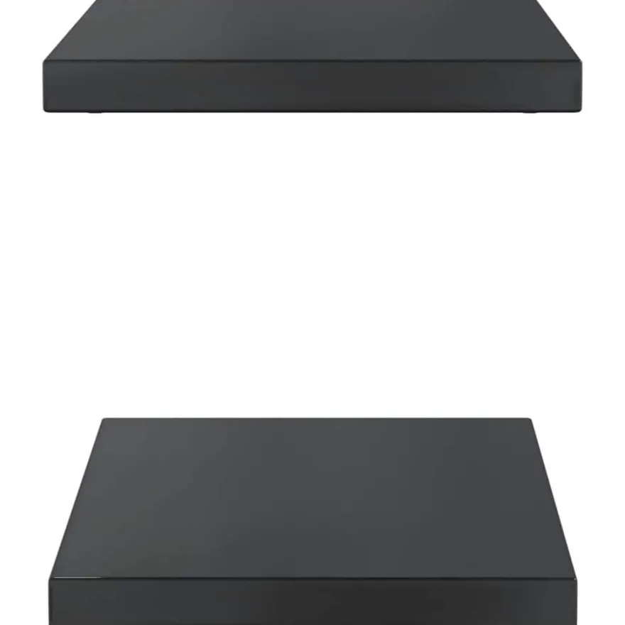 vidaXL Wandregale 2 Stk. 50x30 cm Schwarz Edelstahl