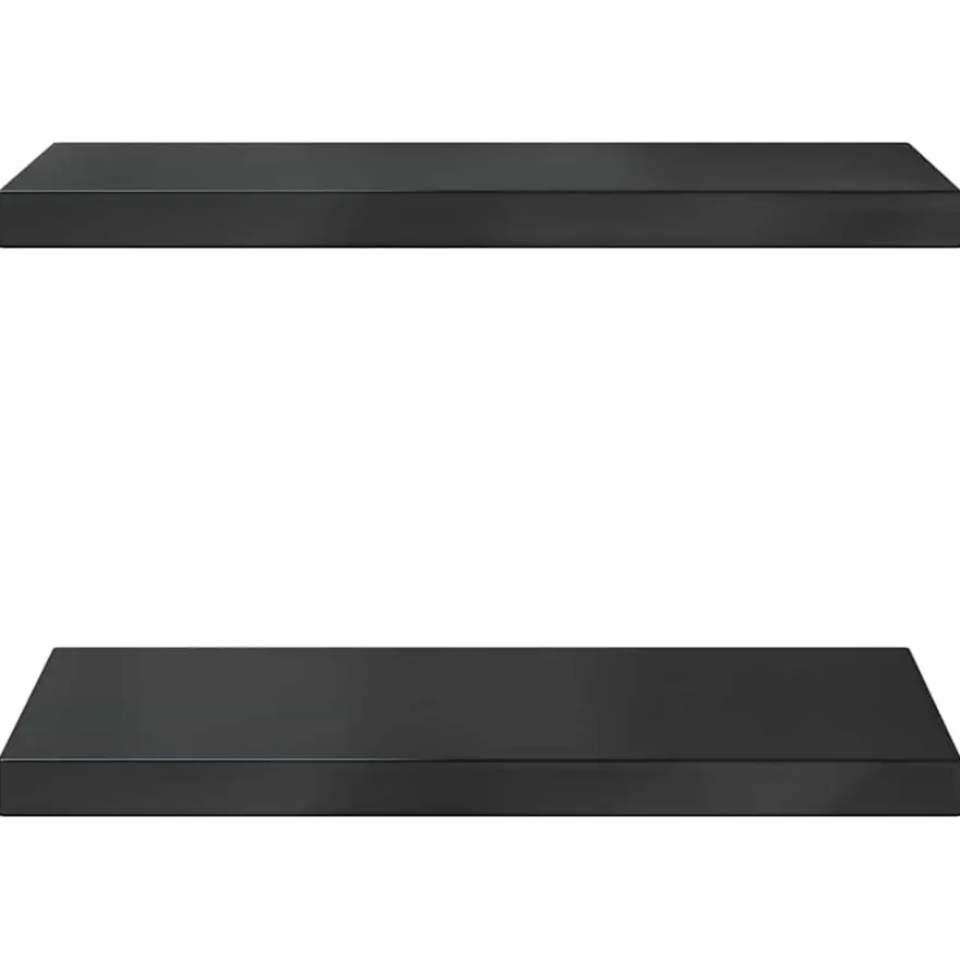 vidaXL Wandregale 2 Stk. 50x30 cm Schwarz Edelstahl