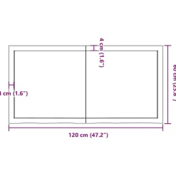 vidaXL Wandregal Hellbraun 120x60x(2-6) cm Massivholz Eiche Behandelt