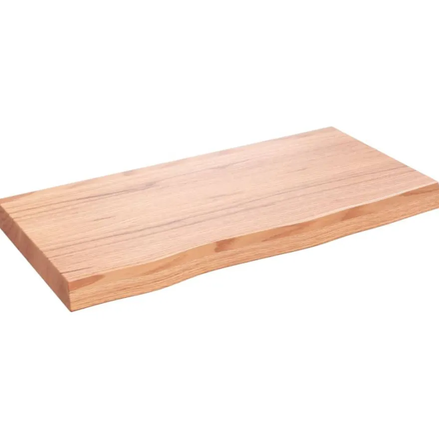 vidaXL Wandregal Hellbraun 80x40x(2-6) cm Massivholz Eiche Behandelt