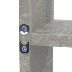 vidaXL Wandregal mit 8 Fächern Betongrau