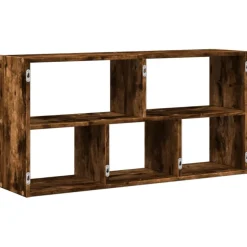 vidaXL Wandregal Räuchereiche 100x25x50 cm Holzwerkstoff