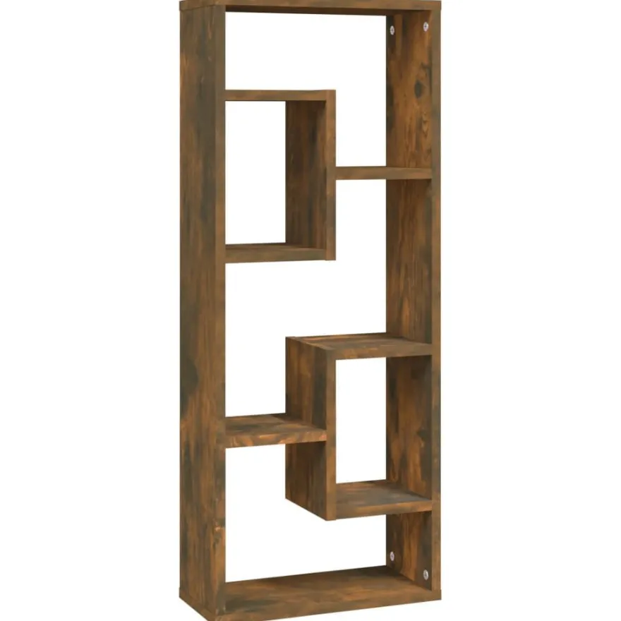 vidaXL Wandregal Räuchereiche 36x16x90 cm Holzwerkstoff