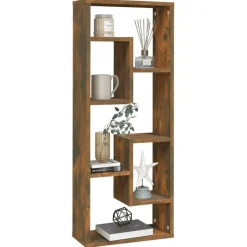 vidaXL Wandregal Räuchereiche 36x16x90 cm Holzwerkstoff