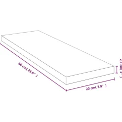vidaXL Wandregal 60x20x2,5 cm Bambus