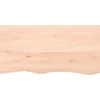 vidaXL Wandregal 100x50x2 cm Massivholz Eiche Unbehandelt