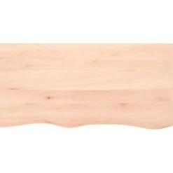 vidaXL Wandregal 100x50x2 cm Massivholz Eiche Unbehandelt
