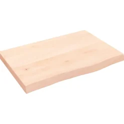 vidaXL Wandregal 60x40x(2-4) cm Massivholz Eiche Unbehandelt