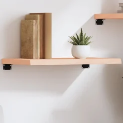 vidaXL Wandregal 60x40x(2-4) cm Massivholz Eiche Unbehandelt