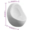 vidaXL Wandurinal mit Spülventil Keramik Weiß