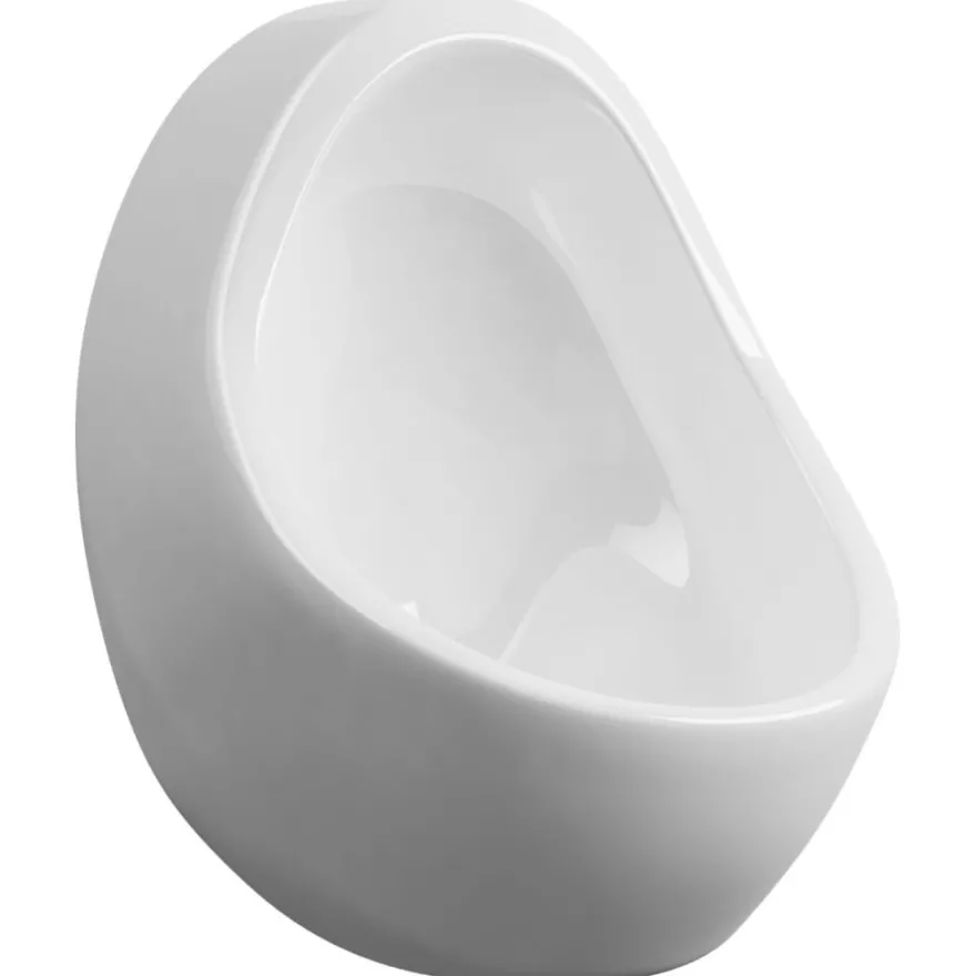vidaXL Wandurinal mit Spülventil Keramik Weiß
