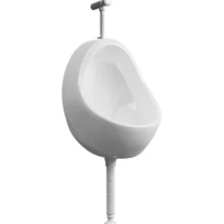 vidaXL Wandurinal mit Spülventil Keramik Weiß