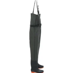 vidaXL Wathose mit Stiefeln und Gürtel Dunkelgrün Größe 44