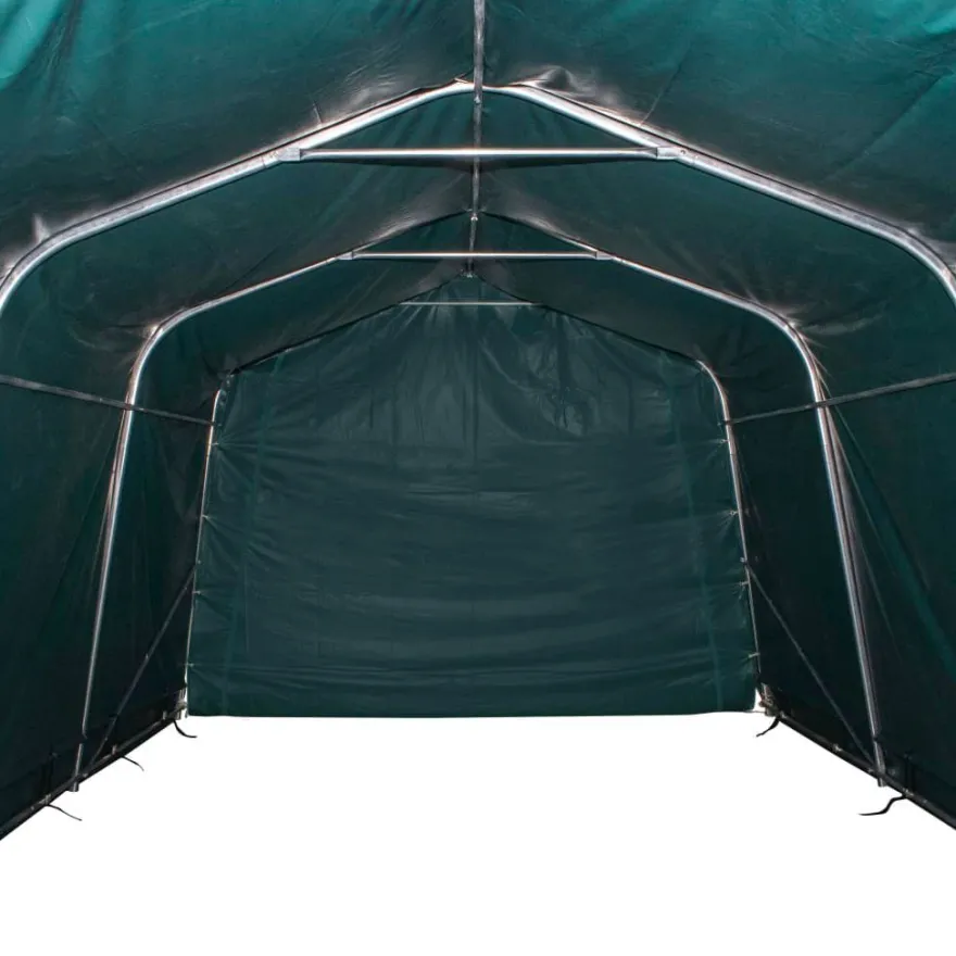 vidaXL Weidezelt PVC 550 g/m² 3,3×16 m Dunkelgrün