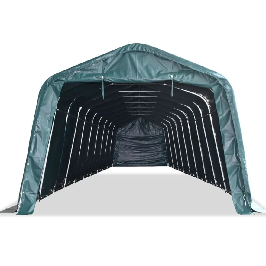 vidaXL Weidezelt PVC 550 g/m² 3,3×16 m Dunkelgrün