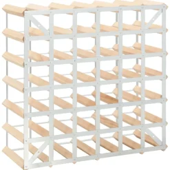 vidaXL Weinregal für 42 Flaschen Massivholz Kiefer