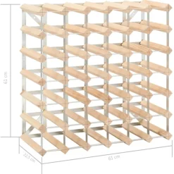 vidaXL Weinregal für 42 Flaschen Massivholz Kiefer