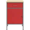 vidaXL Werkbank Rot und Grau 50 x 55 x 85 cm Ingenieure Holz und Stahl