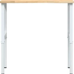 vidaXL Werkbank 100x60x(71,5-98) cm Massivholz Eiche